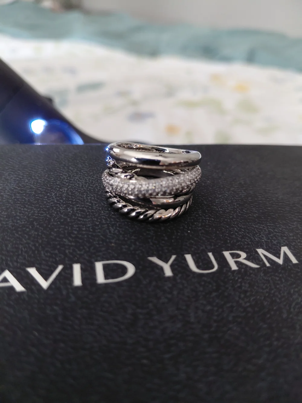 David Yurman Sterling Silver Multi-Row Stackable Ring - Silver
